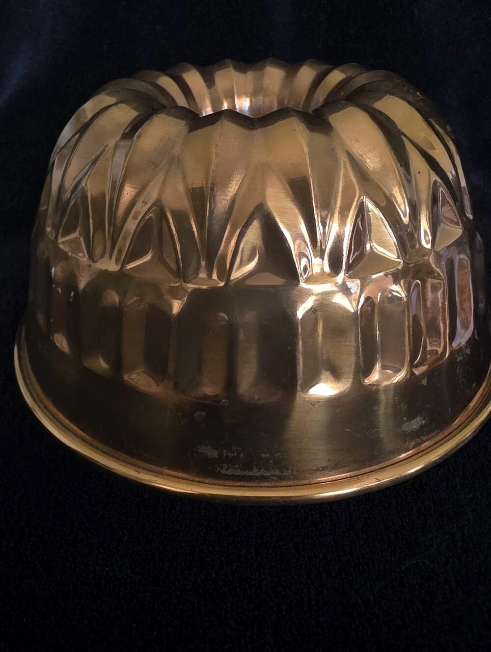 Vintage Copper Tone Bundt Jello Mold Made in Korea Wall Decor 8”